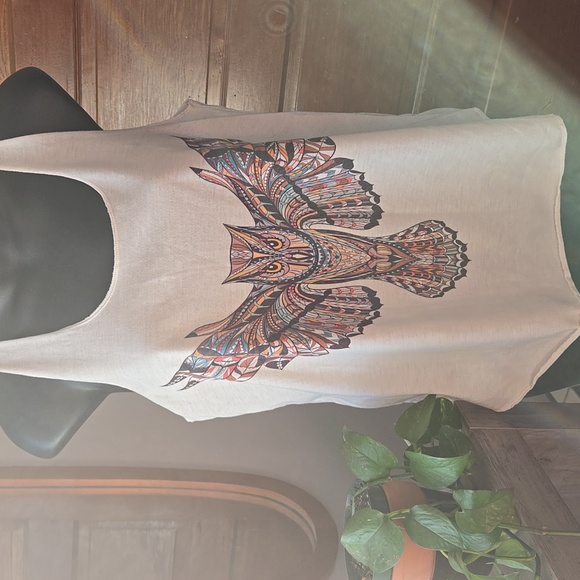 Mexicali Blues Tops - Mexicali Blues Sacred Owl Racerback Tank